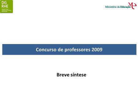 Concurso de professores 2009