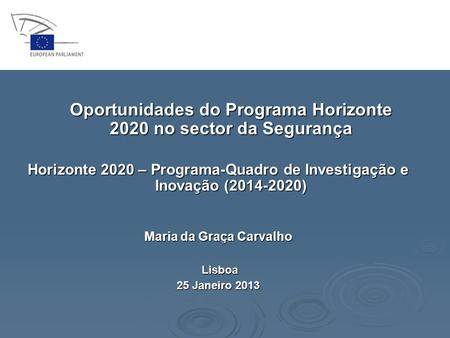 Oportunidades do Programa Horizonte 2020 no sector da Segurança