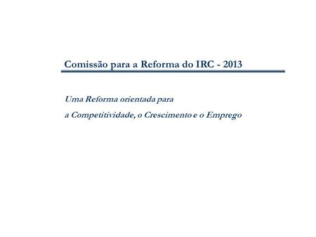 Comissão para a Reforma do IRC