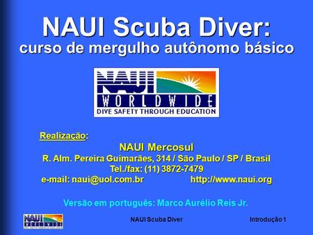 NAUI Scuba Diver: curso de mergulho autônomo básico NAUI Mercosul