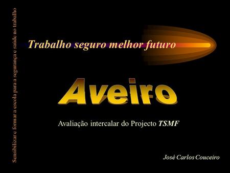 Trabalho seguro melhor futuro Sensibilizar e formar a escola para a segurança e saúde no trabalho Avaliação intercalar do Projecto TSMF José Carlos Couceiro.