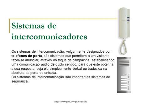 Sistemas de intercomunicadores