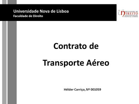 Contrato de Transporte Aéreo
