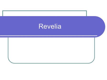 Revelia.