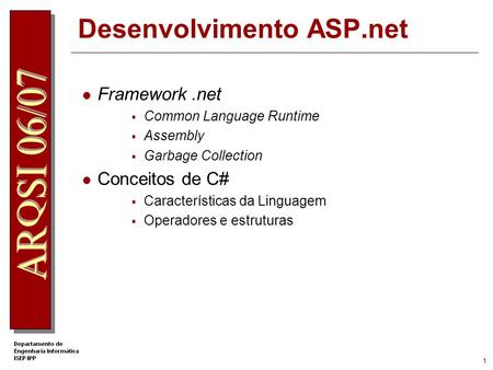 Desenvolvimento ASP.net