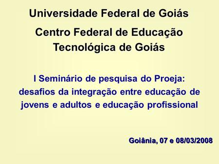 Universidade Federal de Goiás