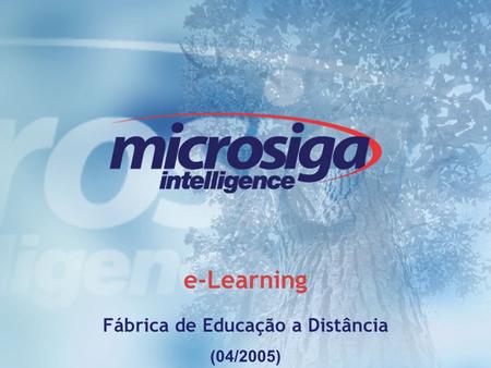 1 e-Learning Fábrica de Educação a Distância (04/2005)