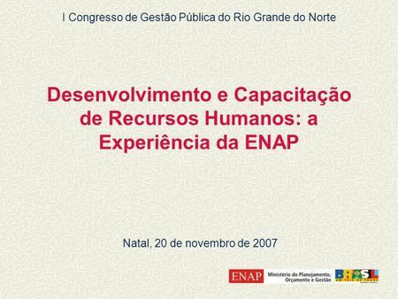 I Congresso de Gestão Pública do Rio Grande do Norte