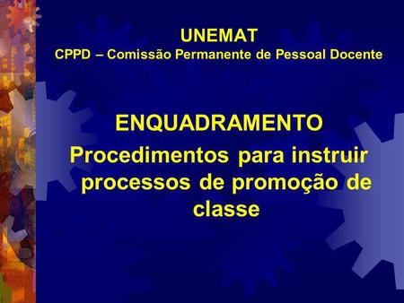 UNEMAT CPPD – Comissão Permanente de Pessoal Docente