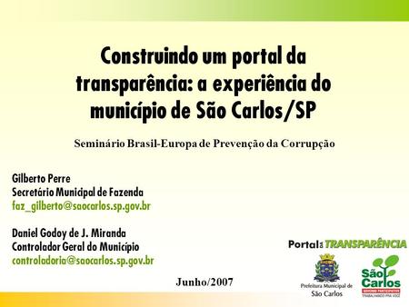Seminário Brasil-Europa de Prevenção da Corrupção