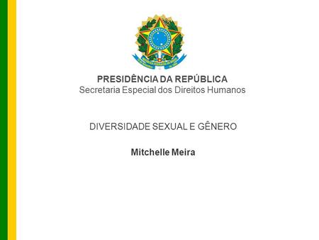 DIVERSIDADE SEXUAL E GÊNERO Mitchelle Meira