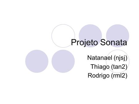 Natanael (njsj) Thiago (tan2) Rodrigo (rml2)