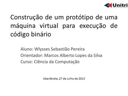 Aluno: Wlysses Sebastião Pereira