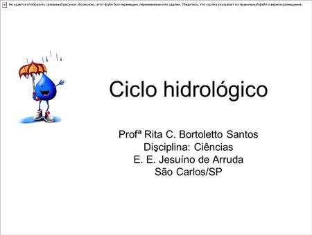 Ciclo hidrológico Profª Rita C
