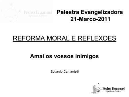 Palestra Evangelizadora 21-Marco-2011