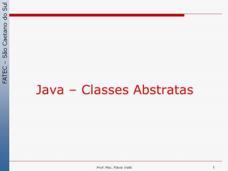 Java – Classes Abstratas