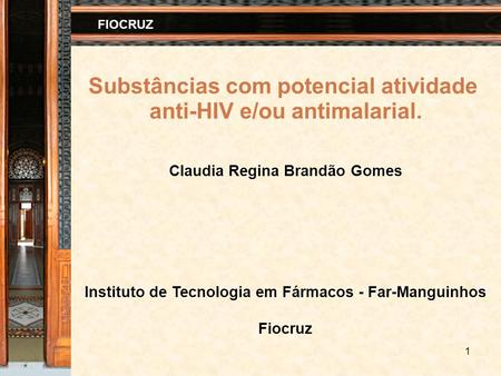 Substâncias com potencial atividade anti-HIV e/ou antimalarial.