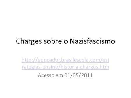 Charges sobre o Nazisfascismo