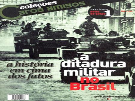 Podemos definir a Ditadura Militar como sendo o período da política brasileira em que os militares governaram o Brasil. Esta época vai de 1964 a 1985.