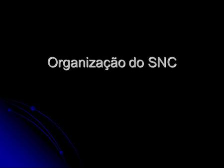 Organização do SNC Profª Diane Luce Bonito.