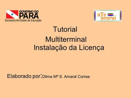 Tutorial Multiterminal Instalação da Licença