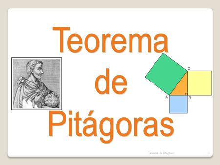 Teorema de Pitágoras Teorema de Pitágoras.