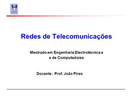 Redes de Telecomunicações