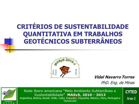 Vidal Navarro Torres PhD. Eng. de Minas