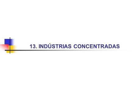 13. INDÚSTRIAS CONCENTRADAS