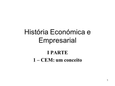 História Económica e Empresarial