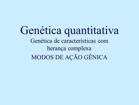 Genética quantitativa