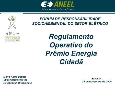 Regulamento Operativo do Prêmio Energia Cidadã