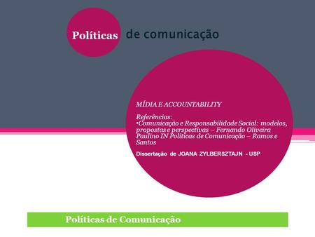 Políticas de Comunicação