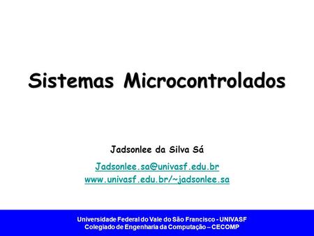Sistemas Microcontrolados