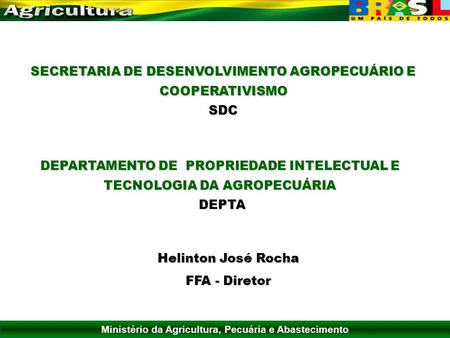 SECRETARIA DE DESENVOLVIMENTO AGROPECUÁRIO E COOPERATIVISMO