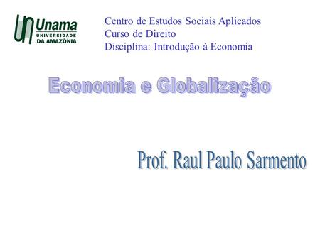 Economia e Globalização