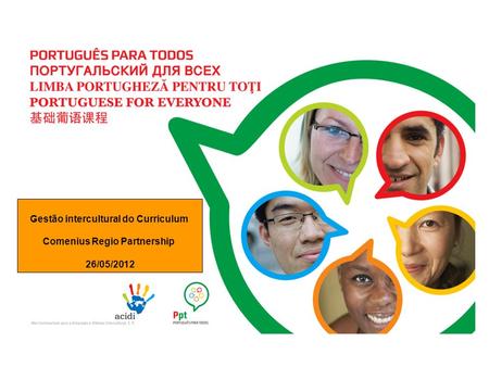 Gestão intercultural do Curriculum Comenius Regio Partnership