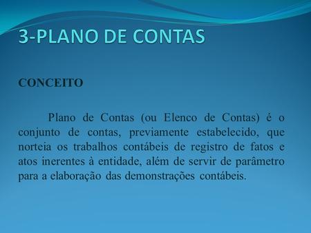 3-PLANO DE CONTAS CONCEITO