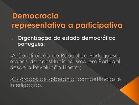 Democracia representativa a participativa