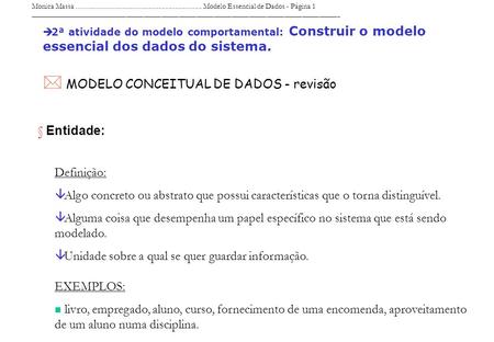 MODELO CONCEITUAL DE DADOS - revisão