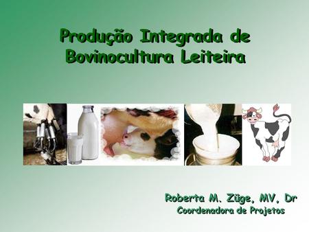 Produção Integrada de Bovinocultura Leiteira Coordenadora de Projetos