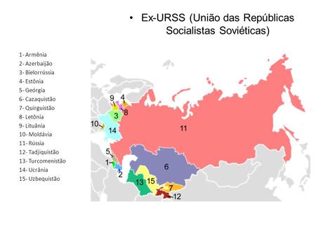 Ex-URSS (União das Repúblicas Socialistas Soviéticas)