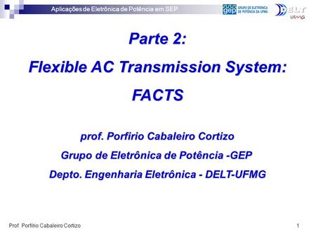 Parte 2: Flexible AC Transmission System: FACTS