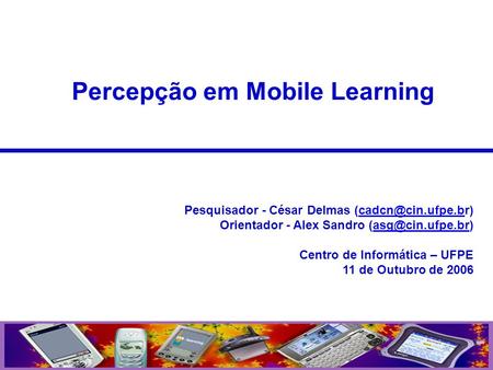 Percepção em Mobile Learning