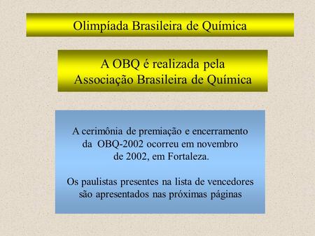 Olimpíada Brasileira de Química