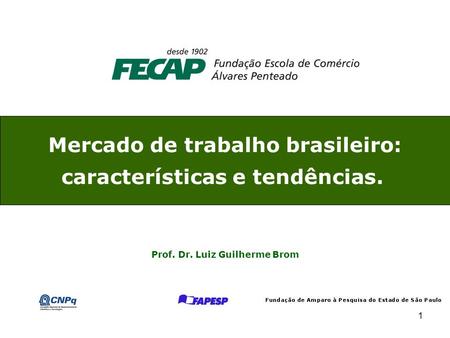 Mercado de trabalho brasileiro: características e tendências.