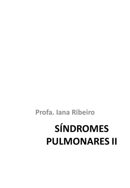 SÍNDROMES PULMONARES II