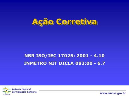 Ação Corretiva NBR ISO/IEC 17025: