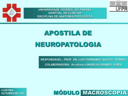 APOSTILA DE NEUROPATOLOGIA