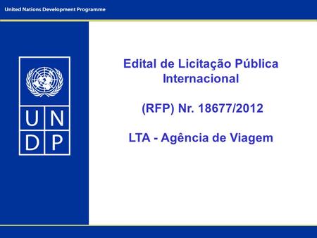 Edital de Licitação Pública Internacional